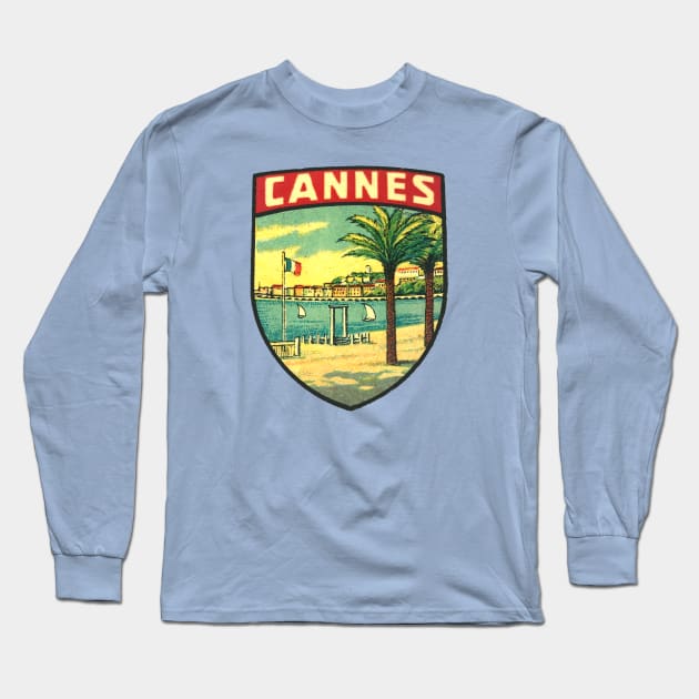 Cannes France Vintage Long Sleeve T-Shirt by Hilda74